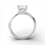 Margaret emerald lab diamond engagement ring in 18k white gold - view 2