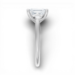 Margaret emerald lab diamond engagement ring in platinum - view 4