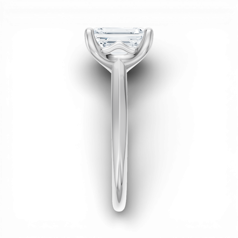 Margaret emerald lab diamond engagement ring in 18k white gold - view 4