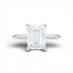 Margaret emerald lab diamond engagement ring in 14k white gold - view 6