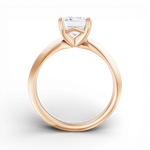 Margaret emerald lab diamond engagement ring in 18k rose gold - view 2