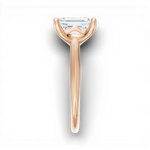 Margaret emerald lab diamond engagement ring in 18k rose gold - view 4