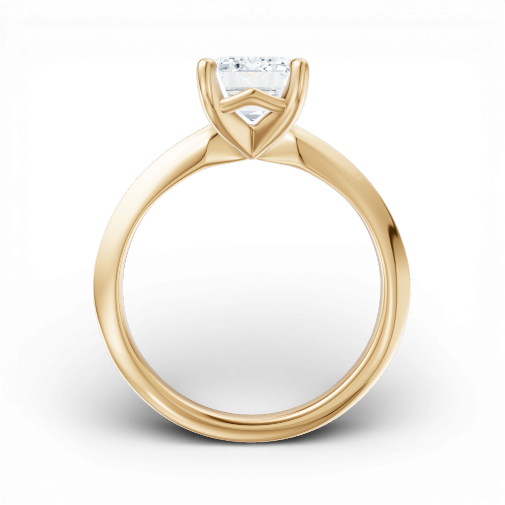 Margaret emerald lab diamond engagement ring in 18k yellow gold - view 2