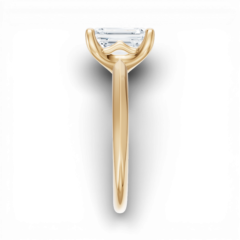 Margaret emerald lab diamond engagement ring in 18k yellow gold - view 4