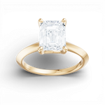 Margaret emerald lab diamond engagement ring in 18k yellow gold - view 5