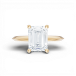 Margaret emerald lab diamond engagement ring in 18k yellow gold - view 6