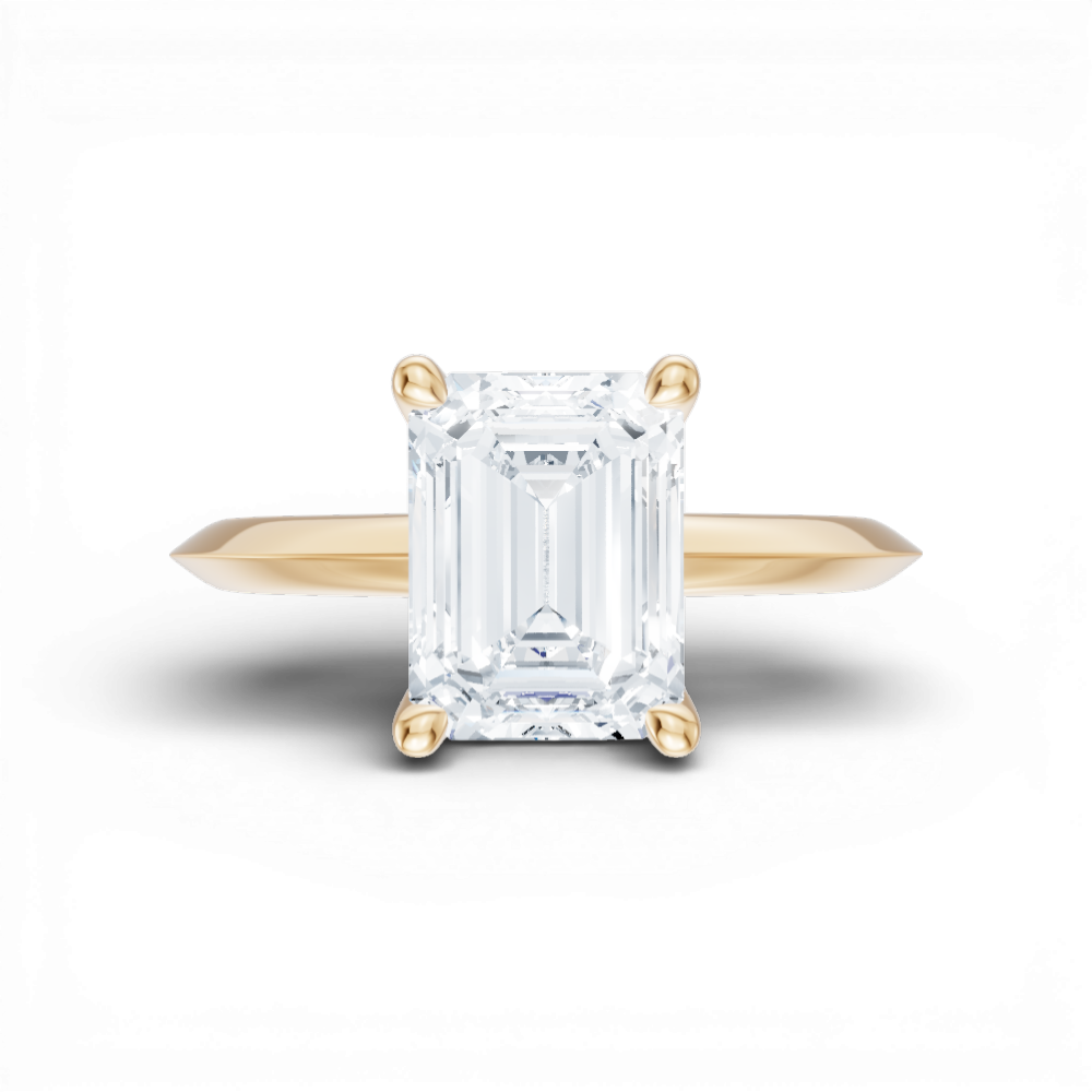 Margaret emerald lab diamond engagement ring in 18k yellow gold - view 6