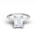 Marlene emerald lab diamond engagement ring in 14k white gold