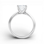 Marlene emerald lab diamond engagement ring in 18k white gold - view 2