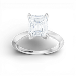 Marlene emerald lab diamond engagement ring in 18k white gold - view 5