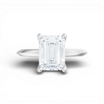 Marlene emerald lab diamond engagement ring in platinum - view 6