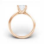 Marlene emerald lab diamond engagement ring in 18k rose gold - view 2