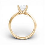 Marlene emerald lab diamond engagement ring in 18k yellow gold - view 2