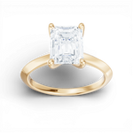 Marlene emerald lab diamond engagement ring in 14k yellow gold - view 5
