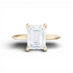 Marlene emerald lab diamond engagement ring in 14k yellow gold - view 6