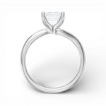 Miranda emerald lab diamond engagement ring in 14k white gold - view 2