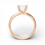 Miranda emerald lab diamond engagement ring in 18k rose gold - view 2