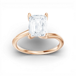 Miranda emerald lab diamond engagement ring in 18k rose gold - view 5