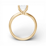 Miranda emerald lab diamond engagement ring in 18k yellow gold - view 2