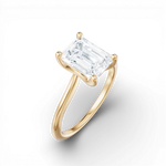Miranda emerald lab diamond engagement ring in 18k yellow gold - view 3