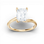 Miranda emerald lab diamond engagement ring in 18k yellow gold - view 5