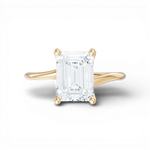 Miranda emerald lab diamond engagement ring in 18k yellow gold - view 6