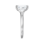 Valerie emerald lab diamond engagement ring in 14k white gold - view 4