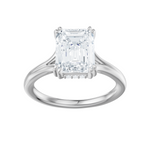 Valerie emerald lab diamond engagement ring in 18k white gold - view 5