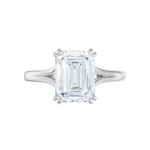 Valerie emerald lab diamond engagement ring in platinum - view 6