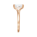 Valerie emerald lab diamond engagement ring in 18k rose gold - view 4
