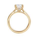Valerie emerald lab diamond engagement ring in 18k yellow gold - view 2