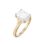 Valerie emerald lab diamond engagement ring in 18k yellow gold - view 3