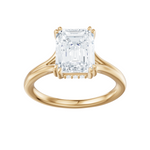Valerie emerald lab diamond engagement ring in 18k yellow gold - view 5
