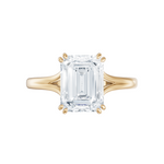Valerie emerald lab diamond engagement ring in 18k yellow gold - view 6