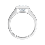 Noelle emerald lab diamond engagement ring in platinum - view 2