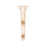 Noelle emerald lab diamond engagement ring in 18k rose gold - view 3