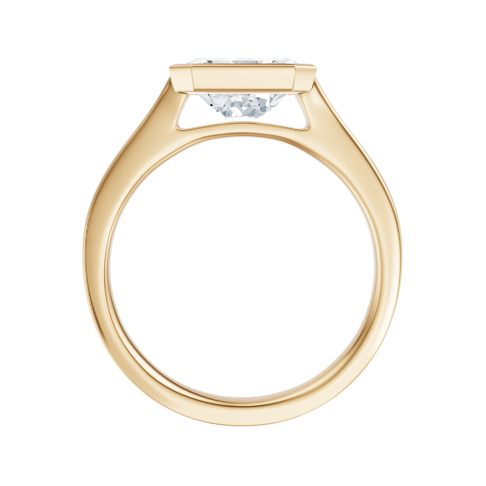 Noelle emerald lab diamond engagement ring in 14k yellow gold - view 2