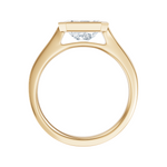 Noelle emerald lab diamond engagement ring in 18k yellow gold - view 2