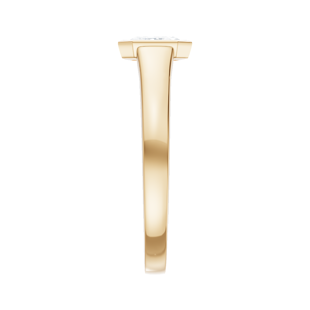 Noelle emerald lab diamond engagement ring in 14k yellow gold - view 3