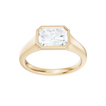 Noelle emerald lab diamond engagement ring in 14k yellow gold - view 5