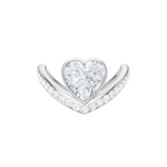Whitney heart lab diamond engagement ring in 18k white gold