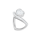 Whitney heart lab diamond engagement ring in 14k white gold - view 2