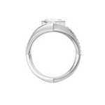 Whitney heart lab diamond engagement ring in 14k white gold - view 3