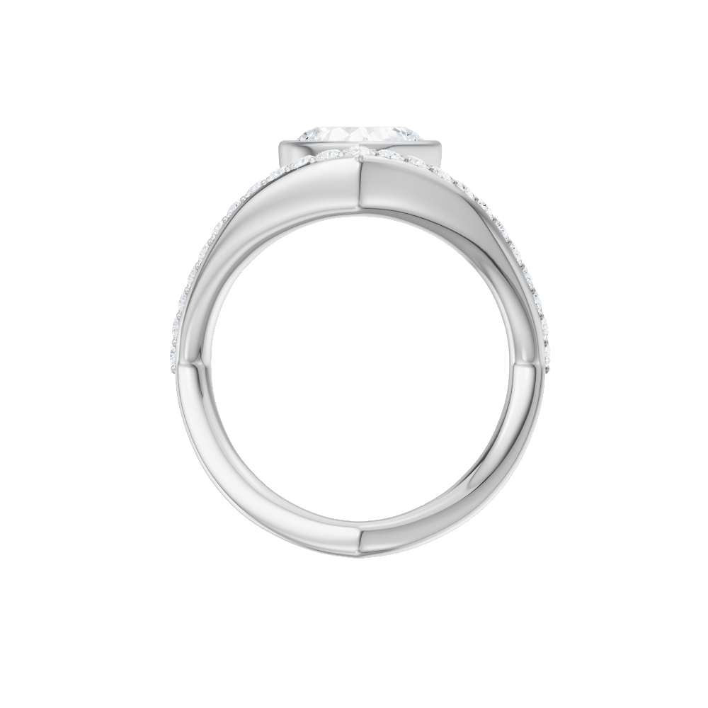 Whitney heart lab diamond engagement ring in 14k white gold - view 3
