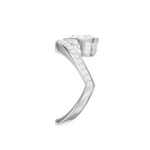Whitney heart lab diamond engagement ring in 14k white gold - view 4