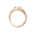 Whitney heart lab diamond engagement ring in 18k rose gold - view 3