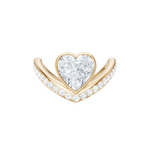 Whitney heart lab diamond engagement ring in 18k yellow gold