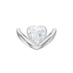 Natalie heart lab diamond engagement ring in 14k white gold