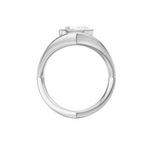 Natalie heart lab diamond engagement ring in platinum - view 4