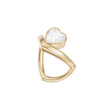 Natalie heart lab diamond engagement ring in 18k yellow gold - view 2